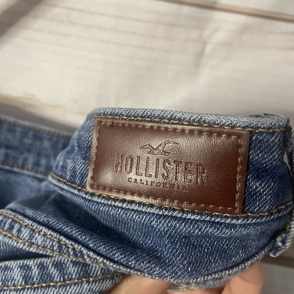 Hollister Ultra High Rise Mom‎ Jeans Women's 11R 30x27 Stretchy Distressed Blue - Picture 6 of 6